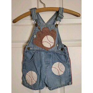VTG Marsha Denim Custom‎ Overalls Baseball 18 M Embroidered MARSHA USA Vintage